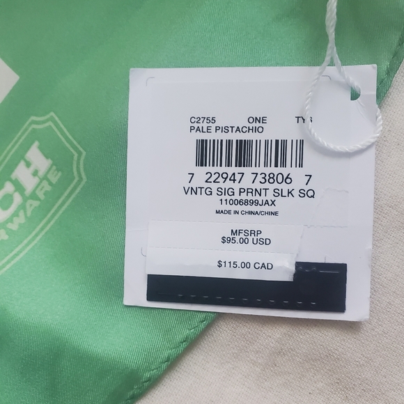 Coach 35", 100% Silk Scarf - Picture 3 of 5